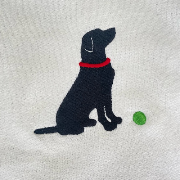 Lab with ball (large design) Embroidered Sweatshirt - Picture 3 of 5